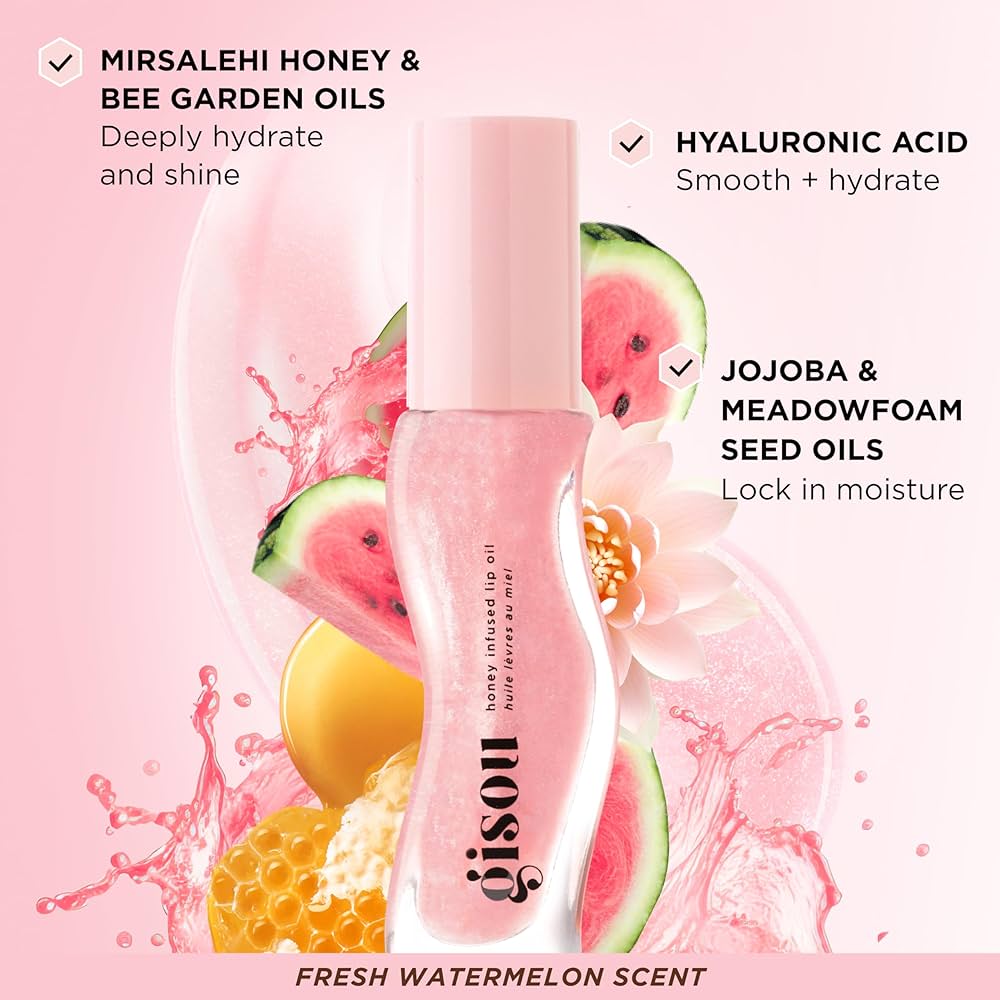 زيت الشفاه غيسو الغني بالعسل (Gisou Honey Infused Lip Oil).