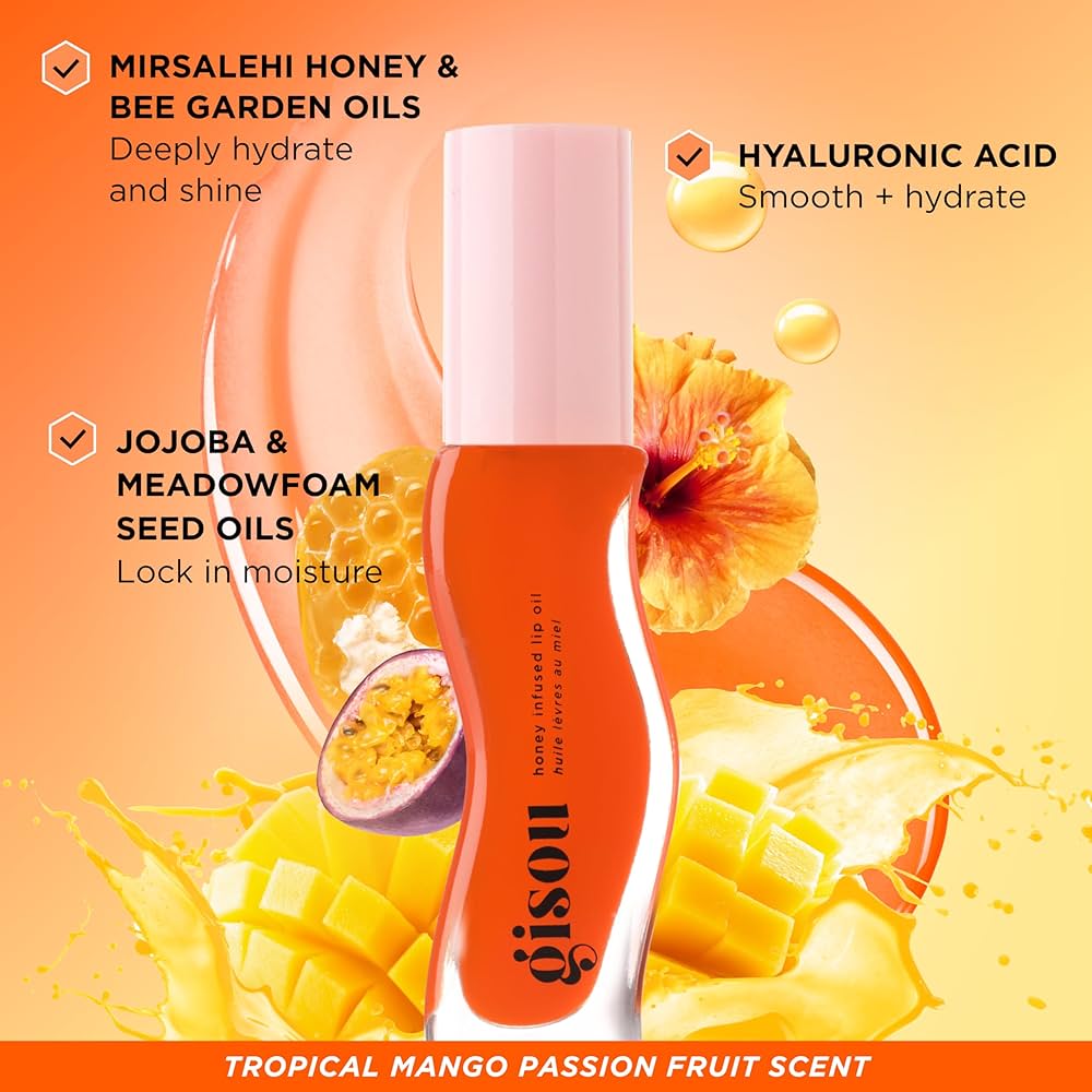 زيت الشفاه غيسو الغني بالعسل (Gisou Honey Infused Lip Oil).