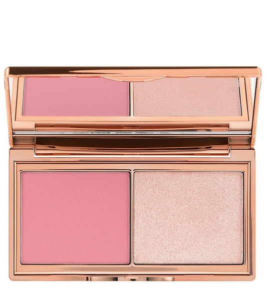 لوحة أحمر الخدود والإضاءة Hollywood Blush & Glow من علامة شارلوت تلبوري (Charlotte