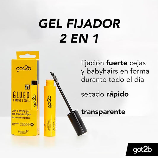 جل تثبيت الحواجب والحواف got2b Glued 4 Brows &amp; Edges 2in1 Gel.